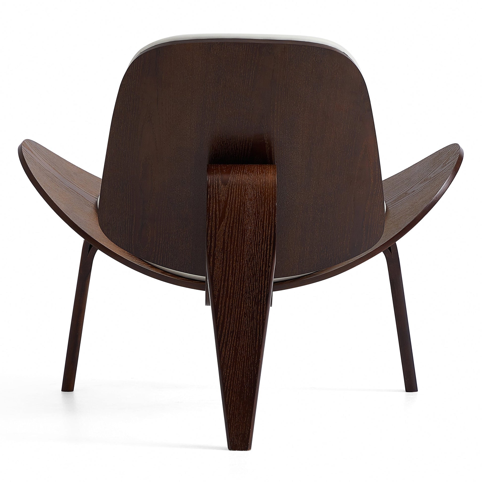 Mermaid Wegner Black Shell Chair-White