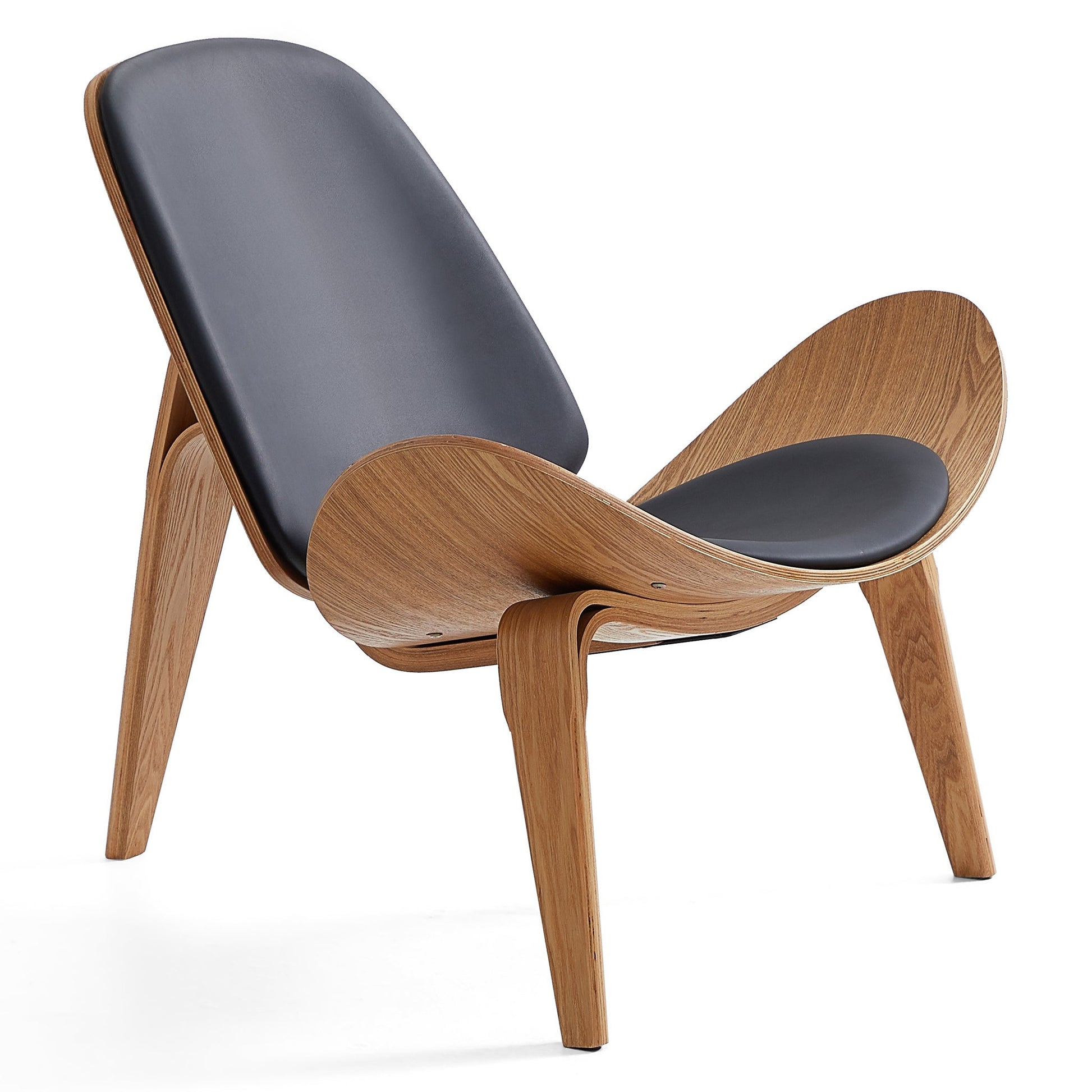 Mermaid Wegner Black Shell Chair-Black