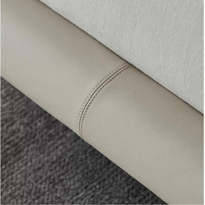 Choco Swirl Leather Bed-Beige