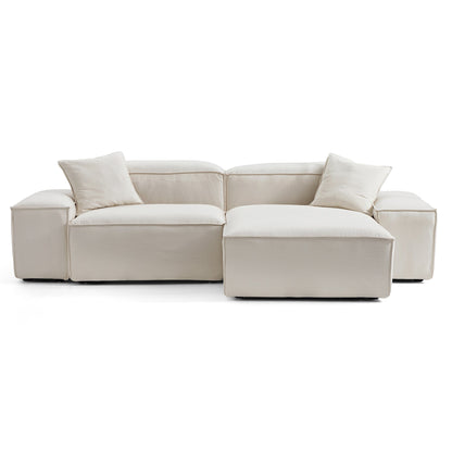 Freedom Modular Sectional Sofa-Beige-106.3"-Low