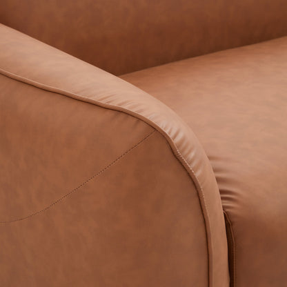 Milano Moda Minimalist Brown Sofa-Brown