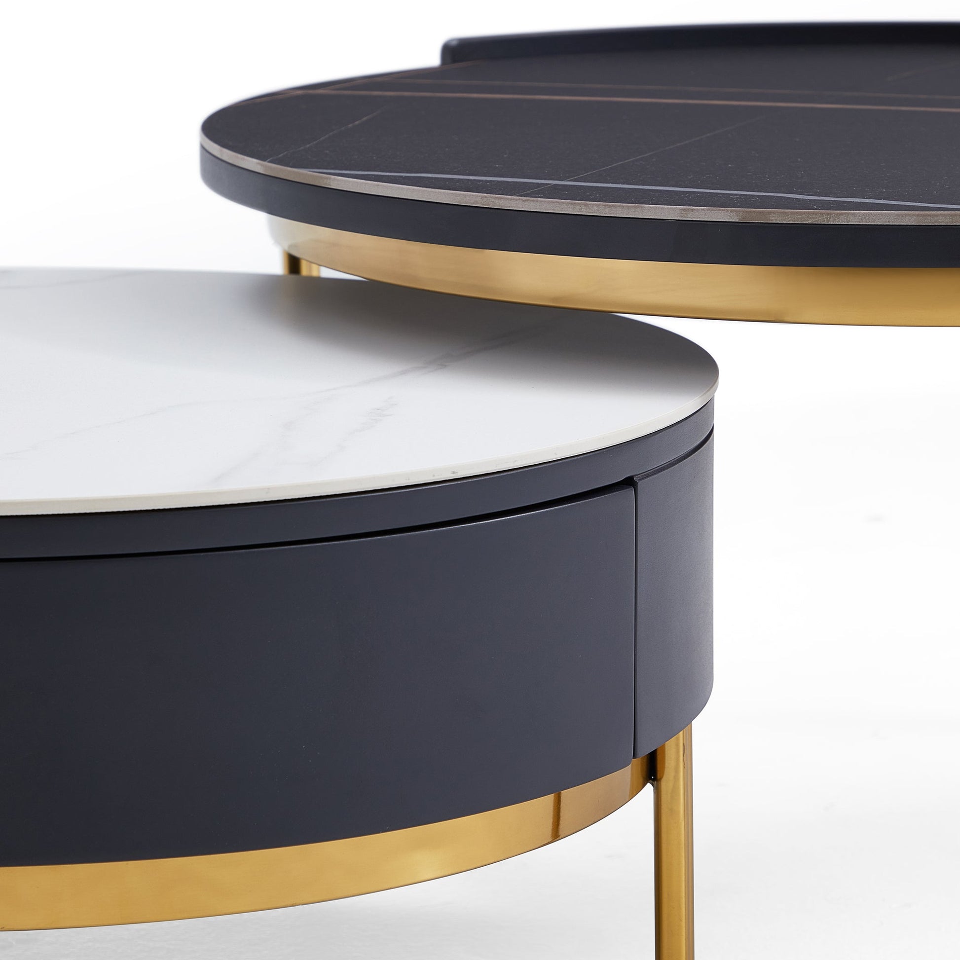 Noble Gilded Coffee Table Set-30.3″ & 25.6″