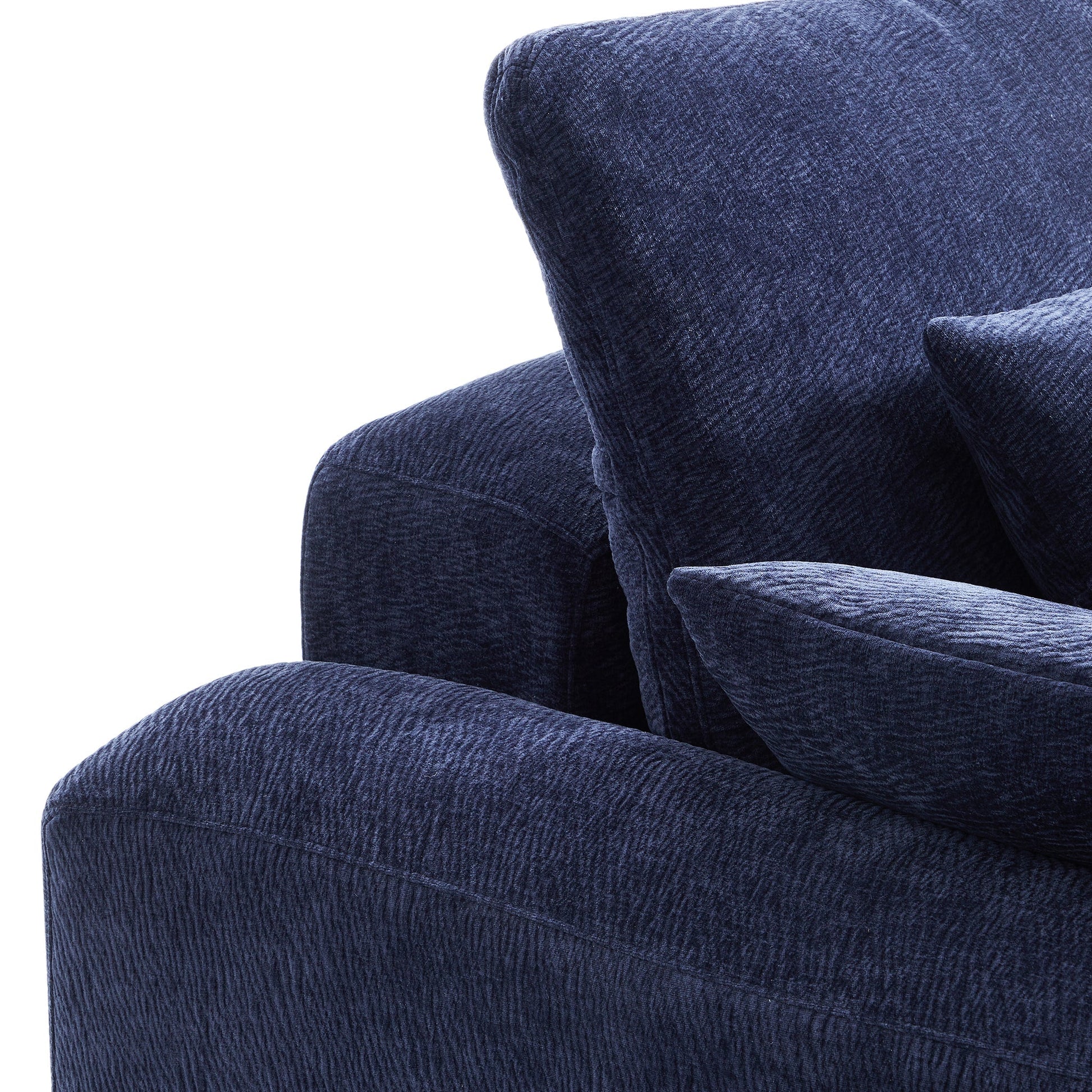 The Empress Navy Blue U Shaped Sectional-Navy Blue
