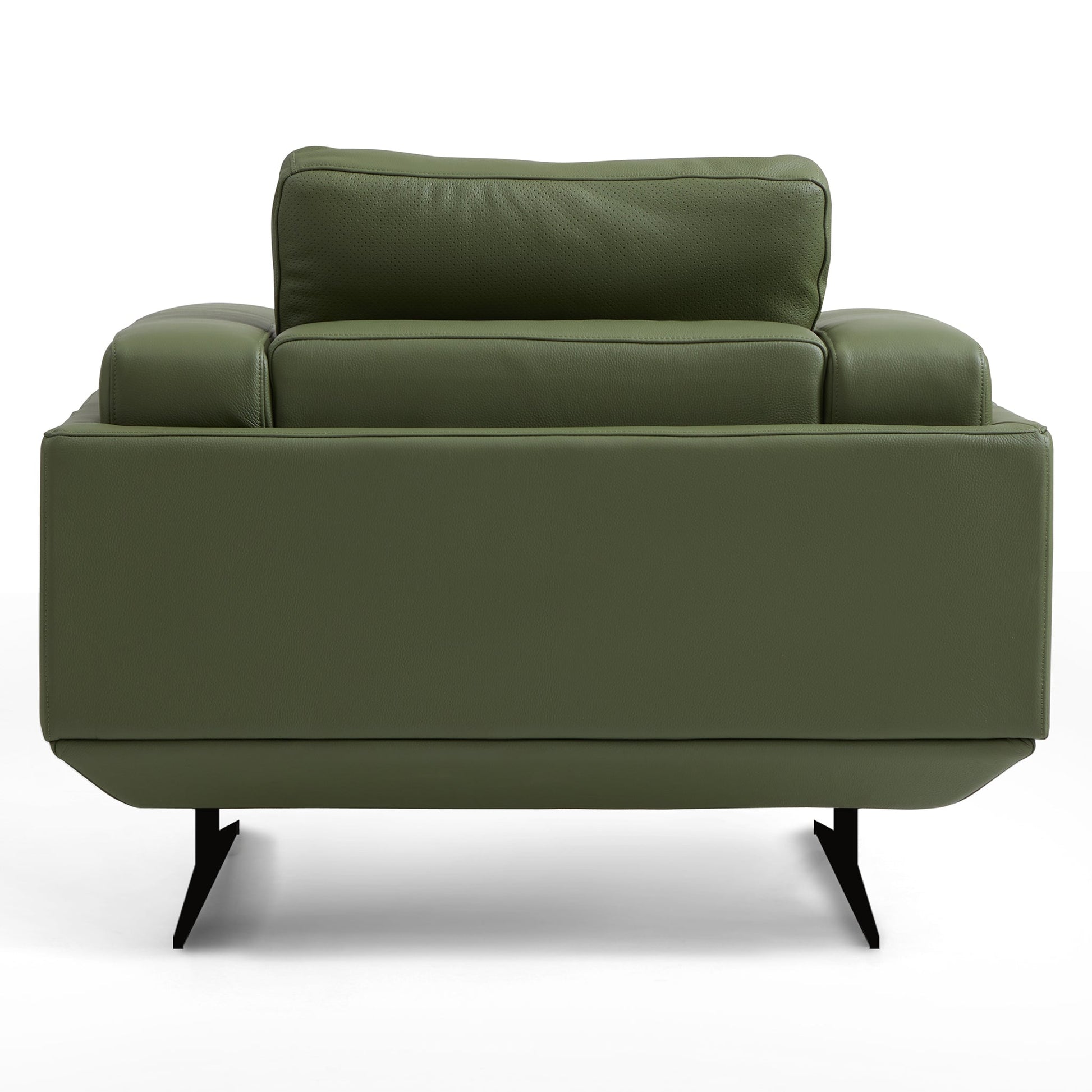 Olivia Top Grain Genuine Leather Armchair-Green