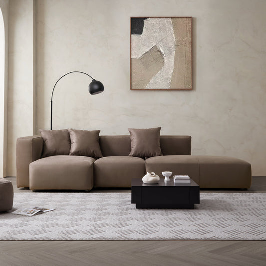Geometry Minimalist Sectional-Brown