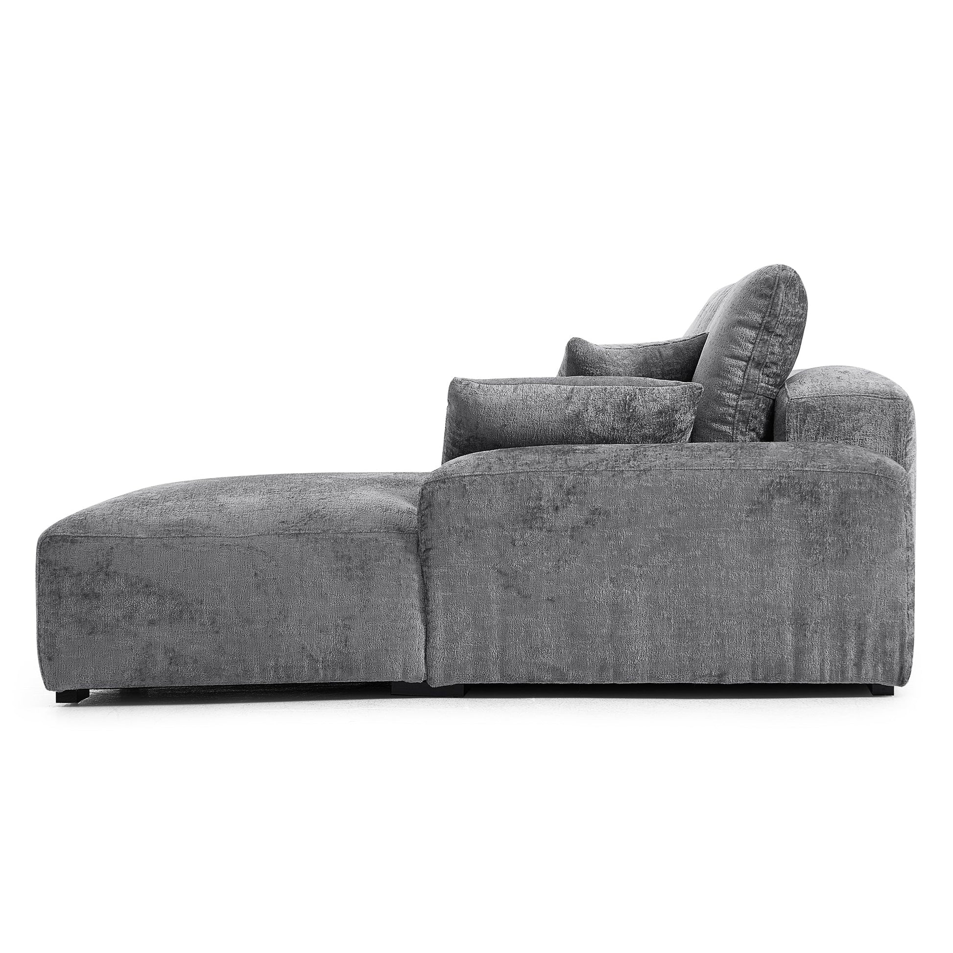 The Empress Beige Sectional-Gray
