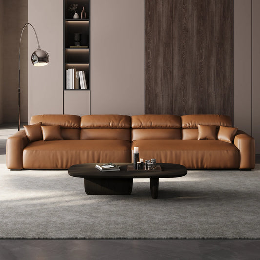 Chestnut Brown Leather Sofa