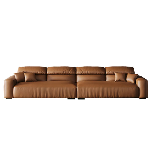 Chestnut Brown Leather Sofa