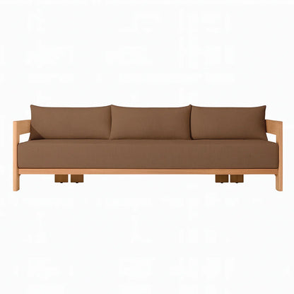 Camryn Outdoor Chat Set With Cushions, Teak/Coffee