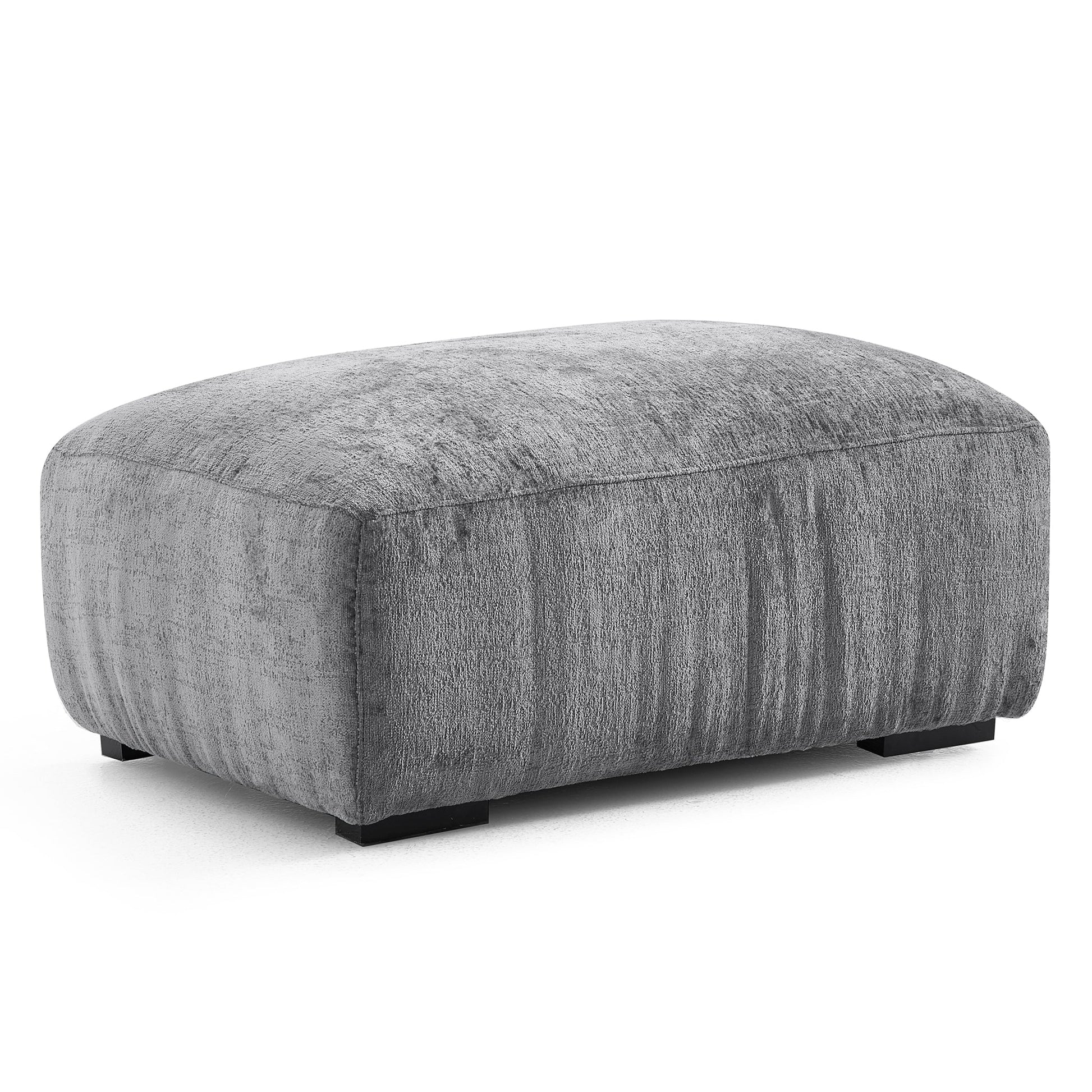 The Empress Beige Sofa and Ottoman-Gray