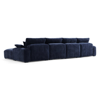 The Empress Navy Blue U Shaped Sectional-Navy Blue