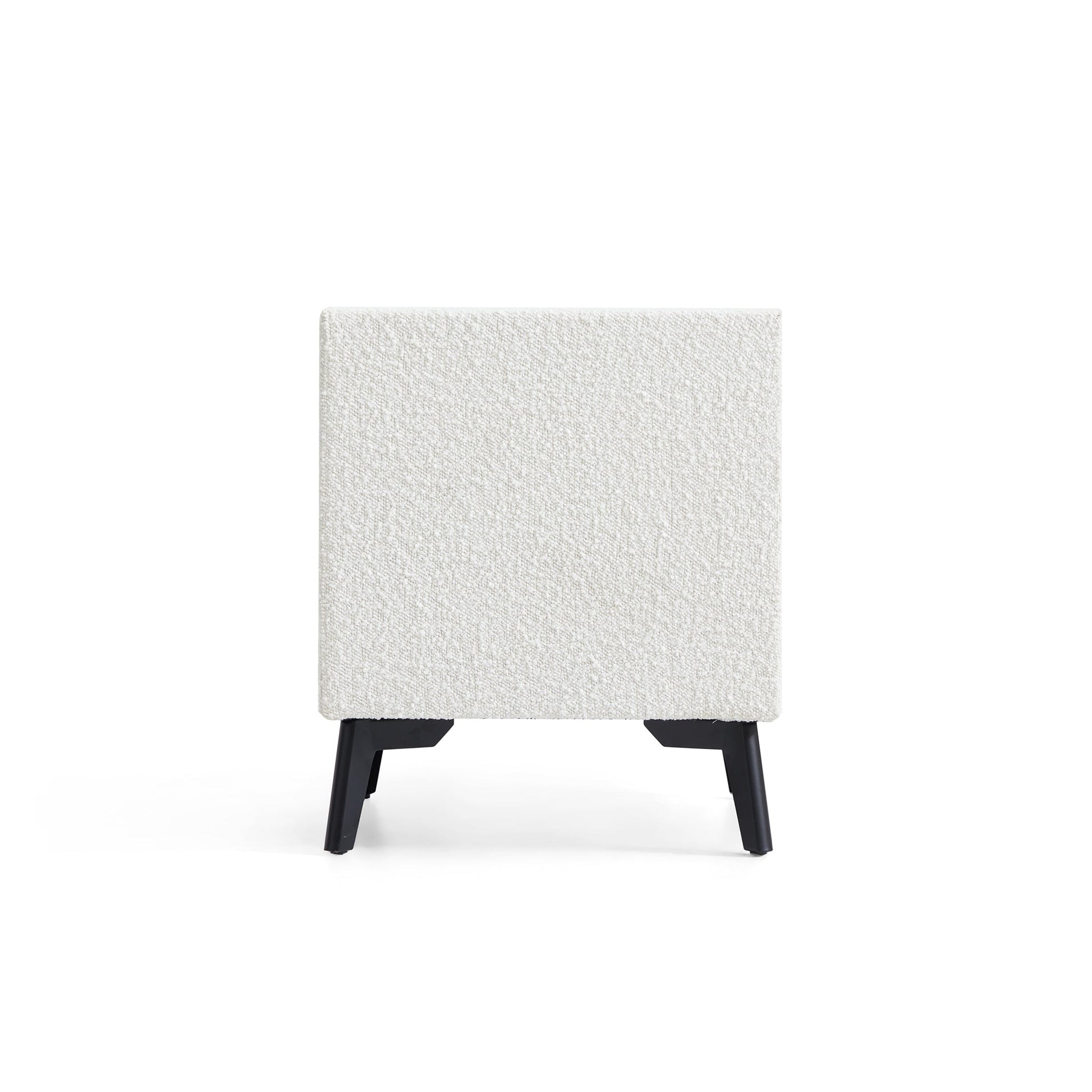 Cushy Boucle Fabric Nightstand-19.7"