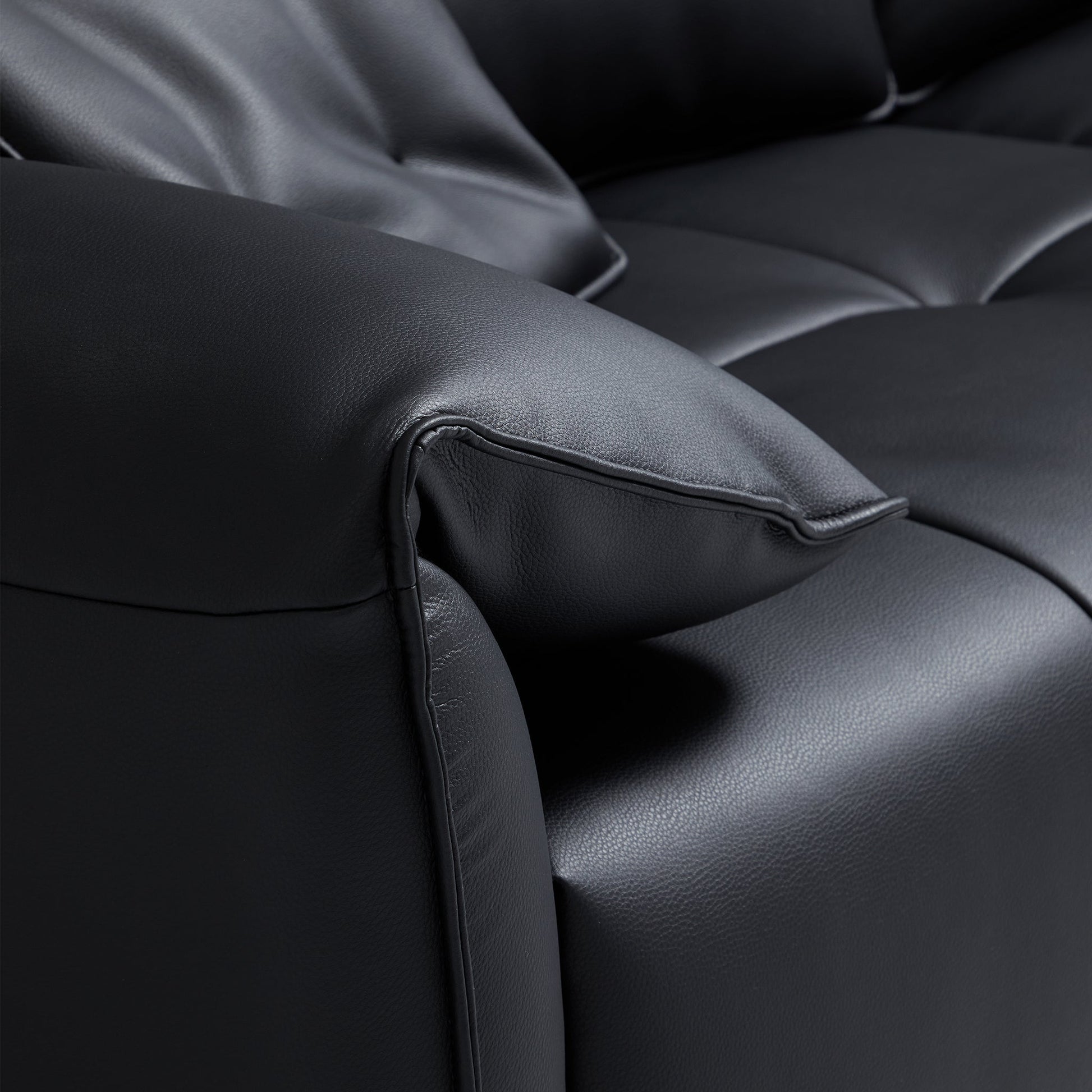 Anorea Contemporary Minimalist Sofa-Black