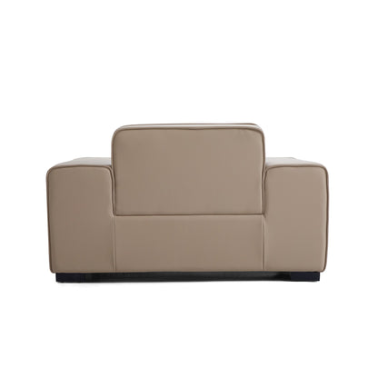 Domus Modular Khaki Leather Armchair-Khaki