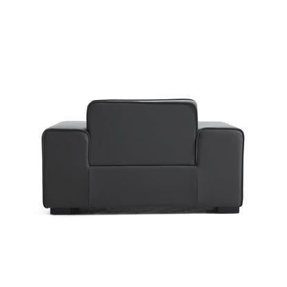 Domus Modular Khaki Leather Armchair-Dark Gray