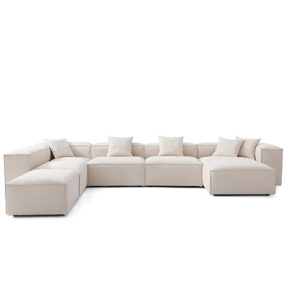 Freedom Modular Khaki Open End Sectional Sofa-Khaki-177.2"-High