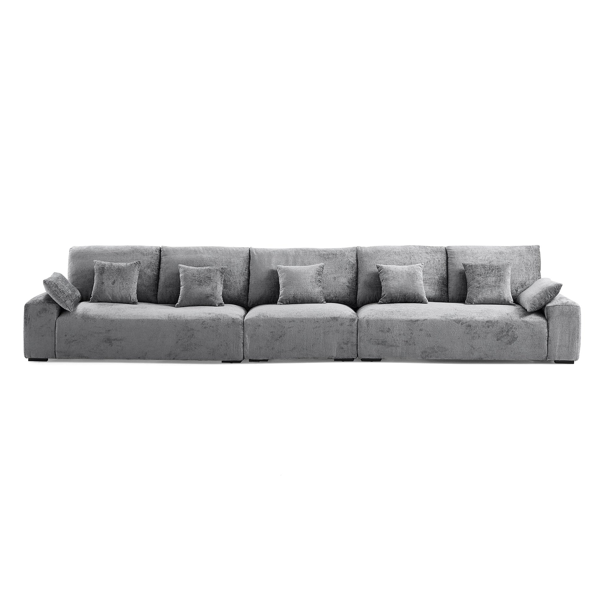 The Empress Yellow Sofa Set-Gray-175.6"