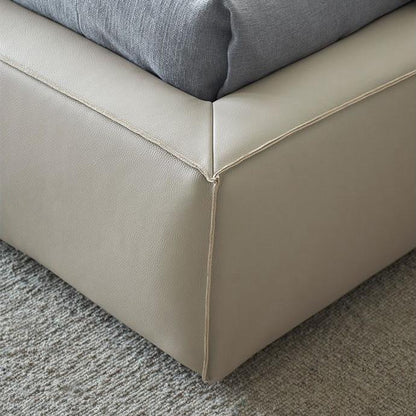 Pudding Leather Bed-Beige