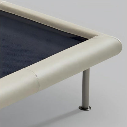 Choco Swirl Leather Bed-Beige