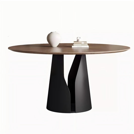 Lunaro Wood Steel Dining Table-hidden