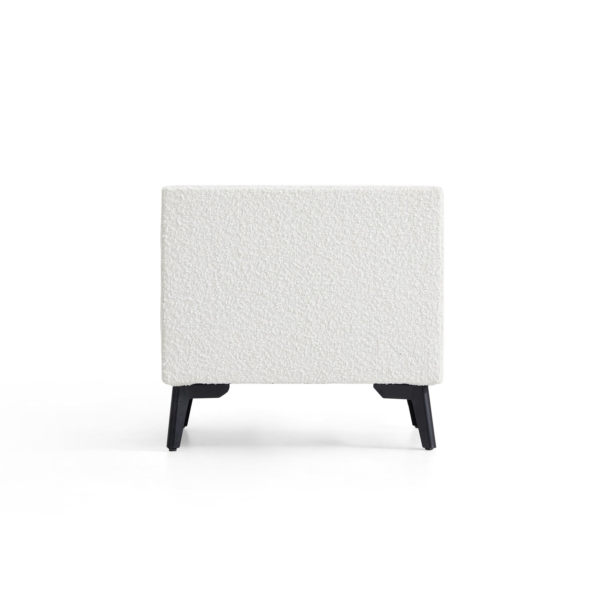 Cushy Boucle Fabric Nightstand-19.7"