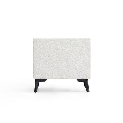 Cushy Boucle Fabric Nightstand-19.7"