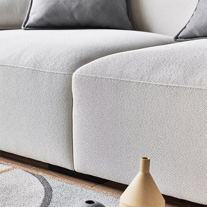Serene Beige Fabric Sectional-Beige