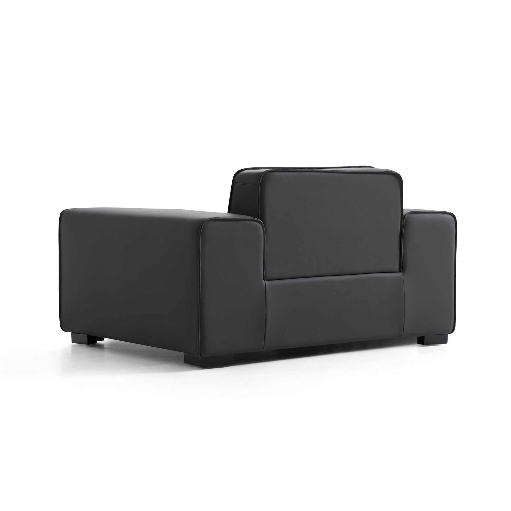 Domus Modular Khaki Leather Armchair-Dark Gray