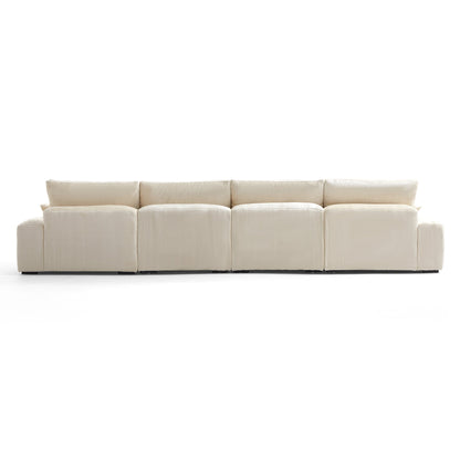 The Empress Beige U Shaped Sectional Sofa-Beige-161.4″