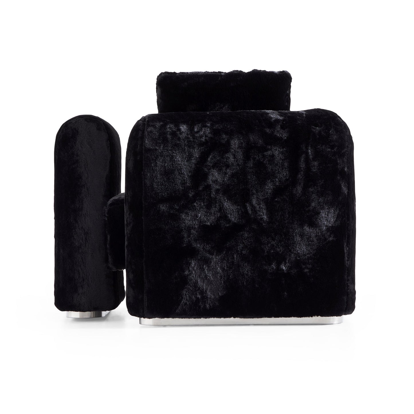 Obsidian Plush Accent Chair-Black