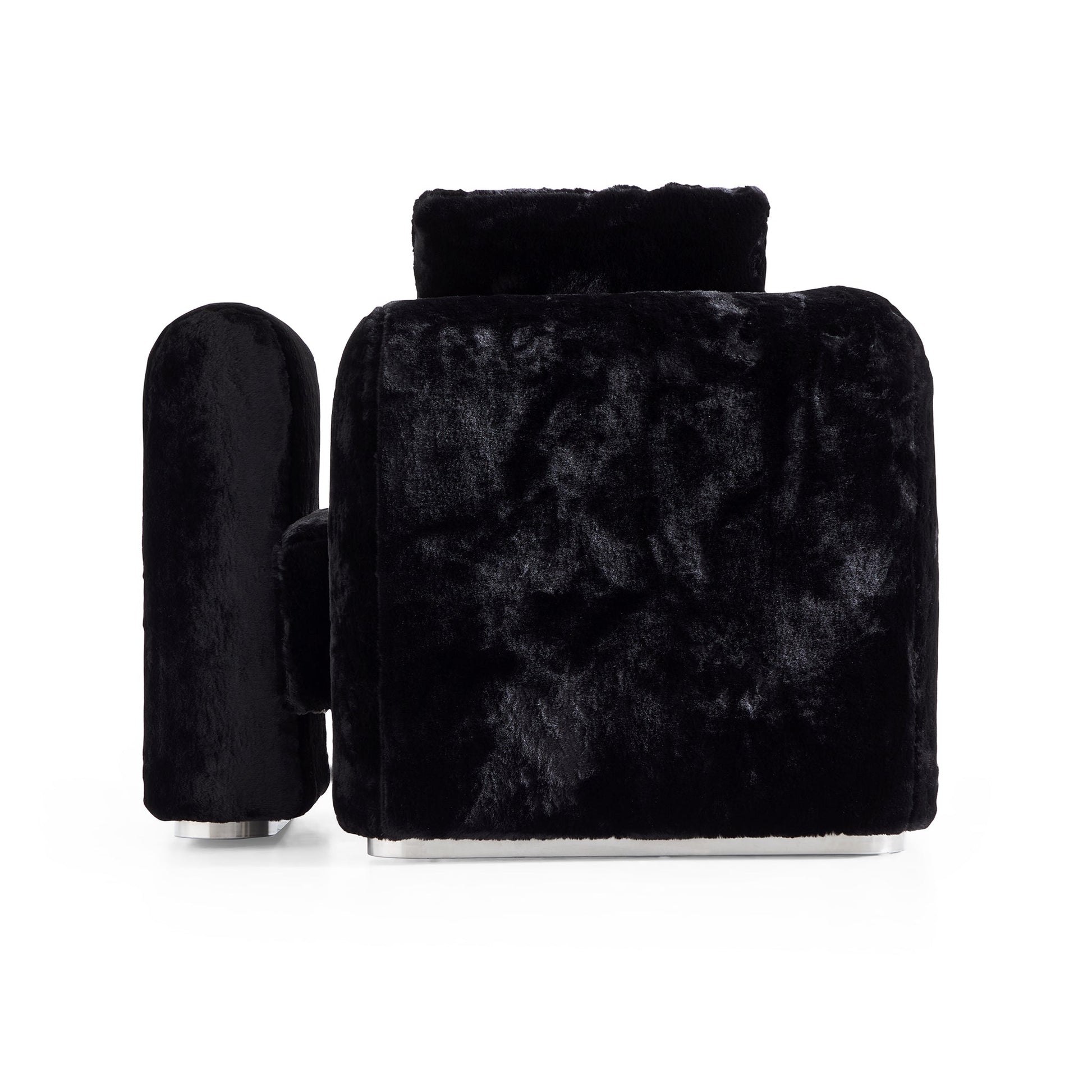 Obsidian Plush Accent Chair-Black