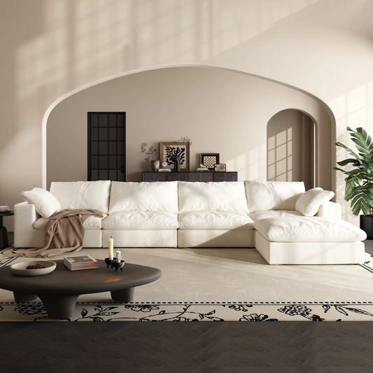 Lunna Modular Sofa and Ottomanwhite / 160 inch sofa & ottoman