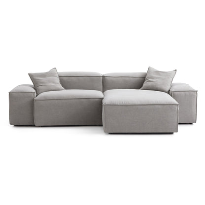 Freedom Modular Sectional Sofa-New Gray-106.3"-Low