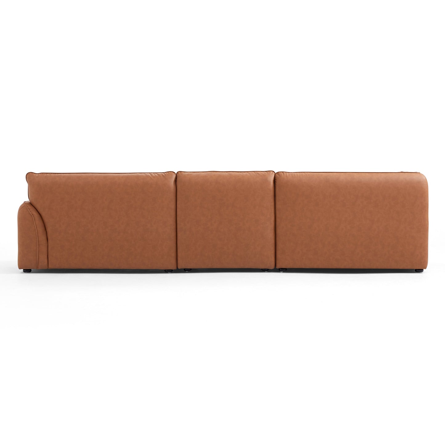 Canapé d'angle minimaliste marron Milano Moda
