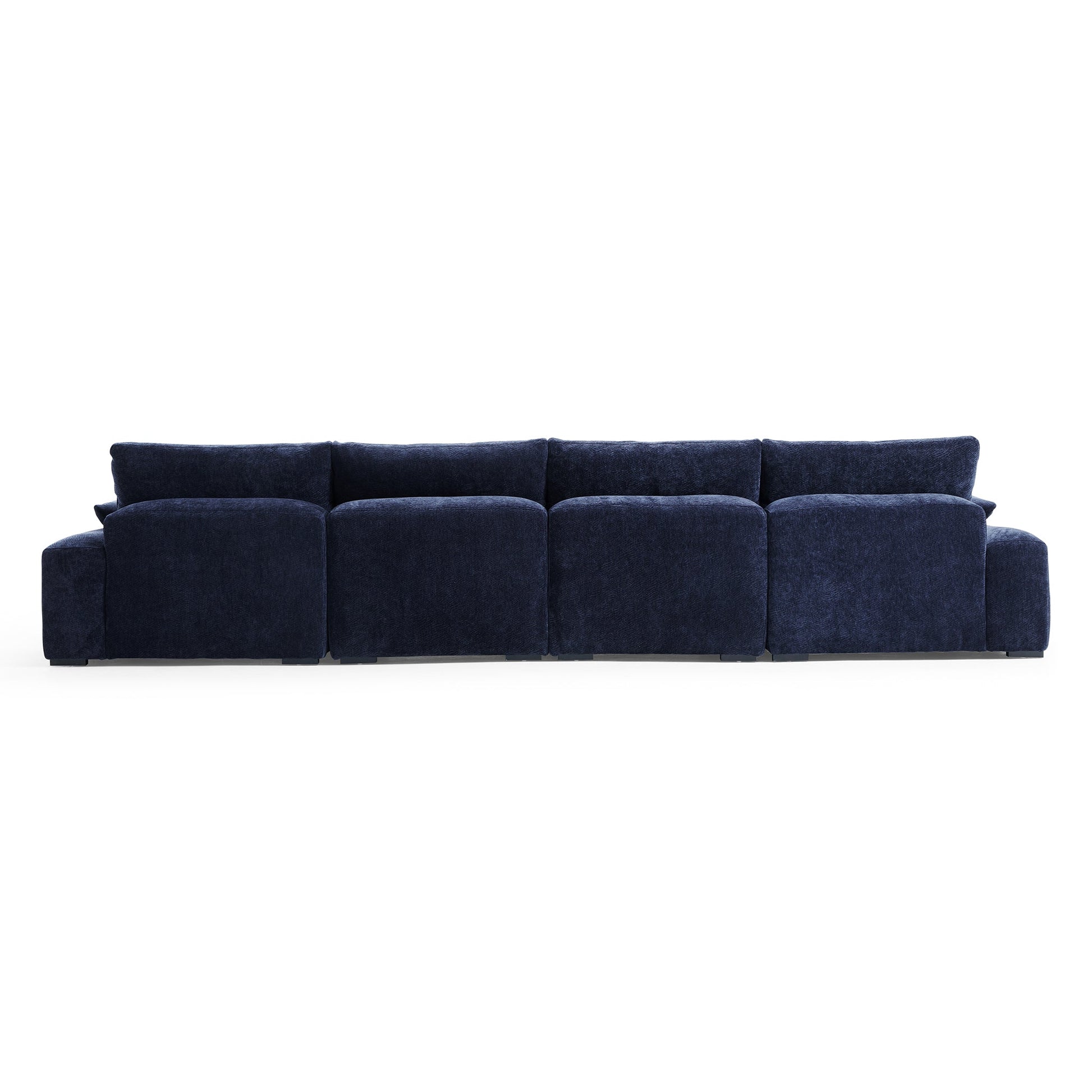 The Empress Navy Blue U Shaped Sectional-Navy Blue