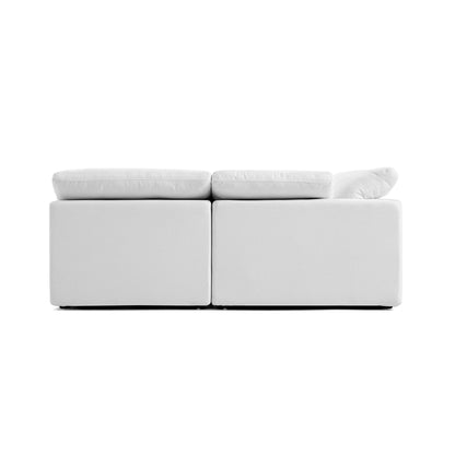 Tender Wabi Sabi U Shaped Sectional with Open Ends-White