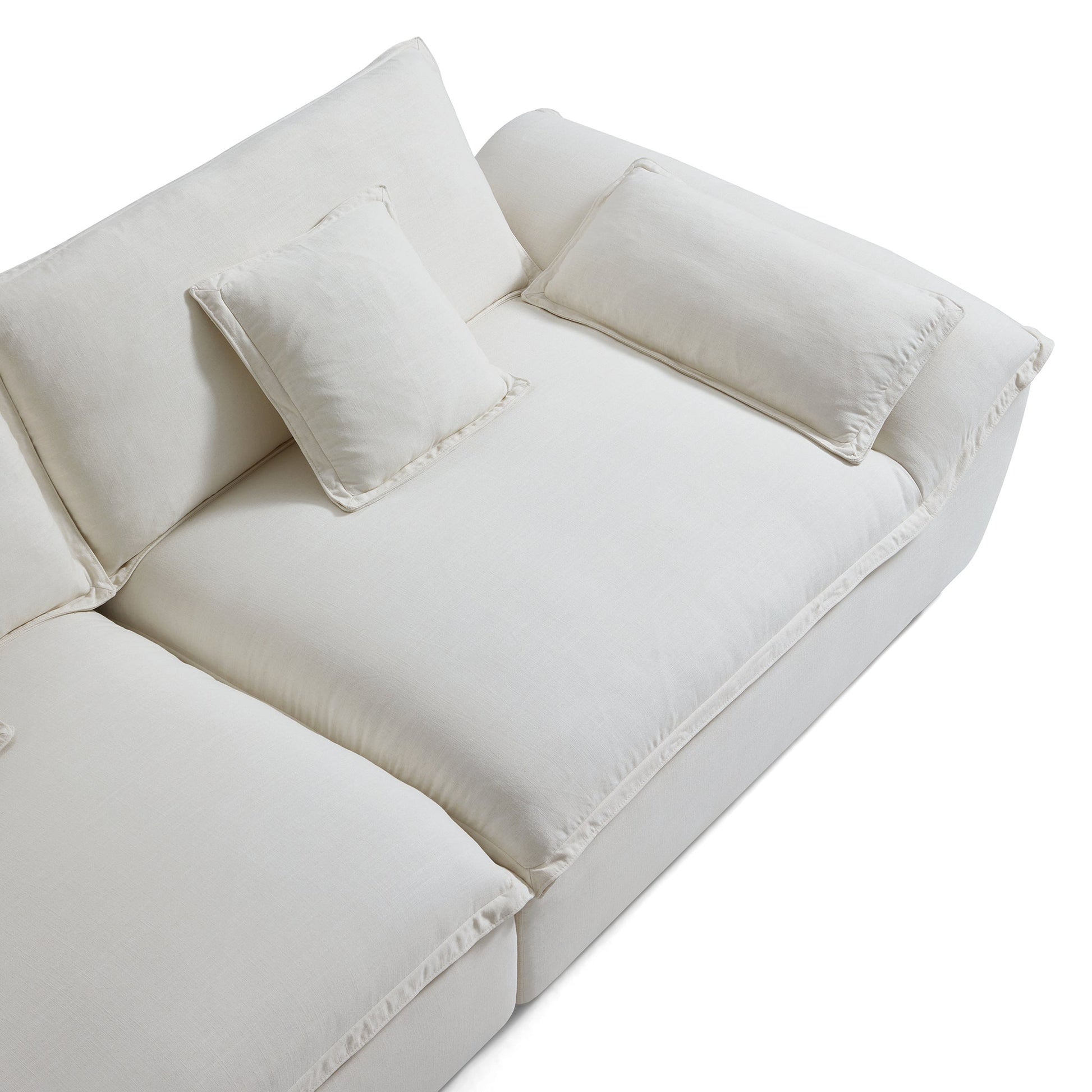Casper Sailboat Fabric Sofa-Beige