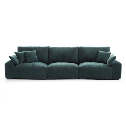 The Empress Green Sofa-Green-126"