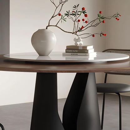 Lunaro Wood Steel Dining Table
