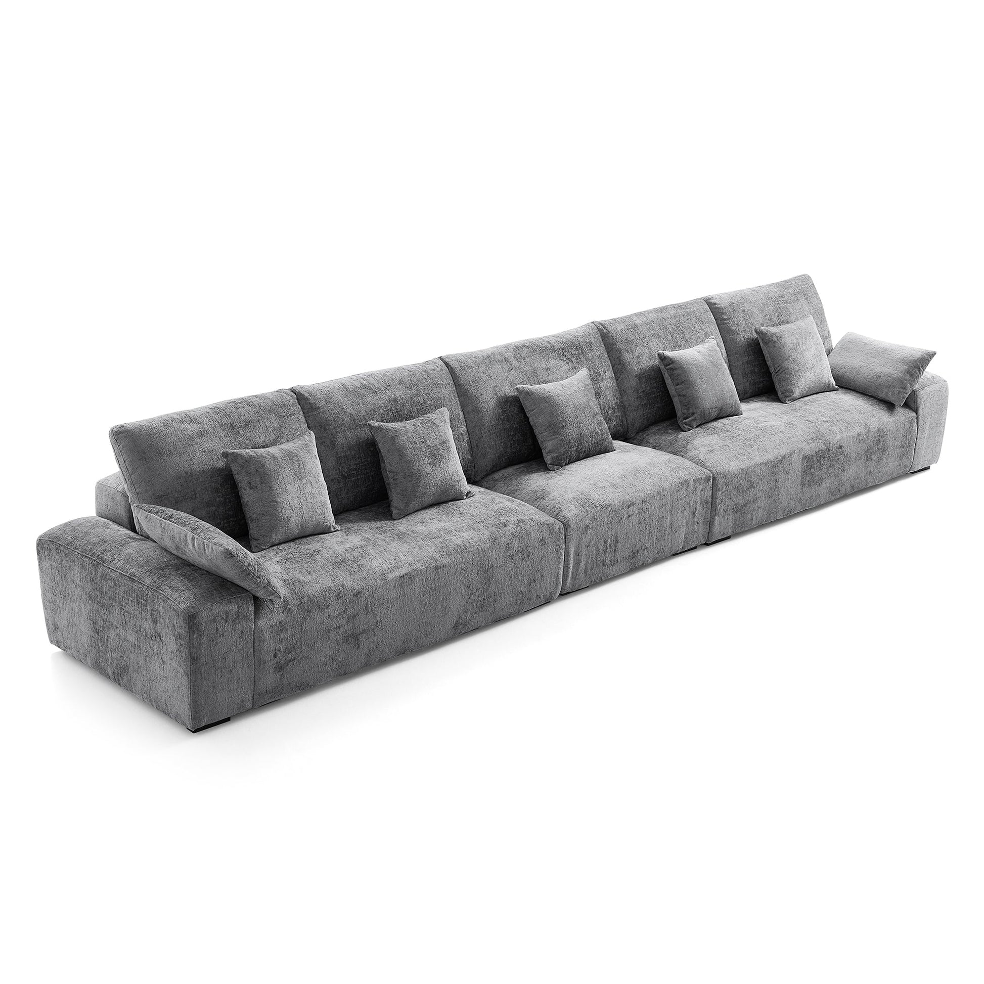 The Empress Gray Sofa-Gray-175.6"