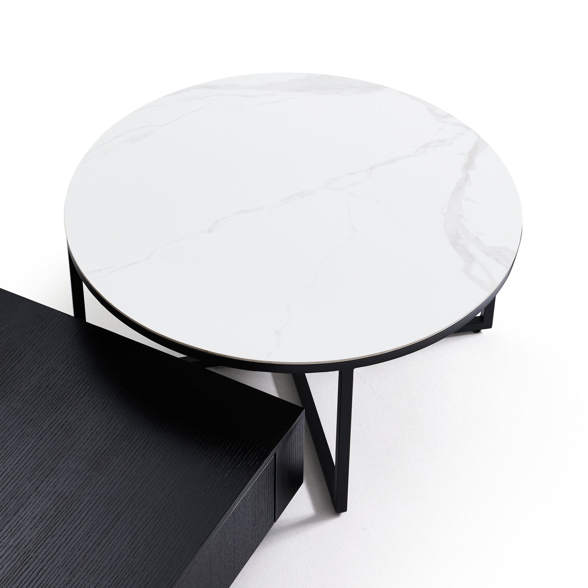 Clarence Round & Square Coffee Table Set-31.5″ & 27.6″