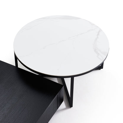 Clarence Round & Square Coffee Table Set-31.5″ & 27.6″