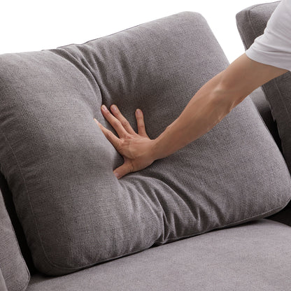 Nathan Modular Dark Gray Natural Linen Sofa-Dark Gray