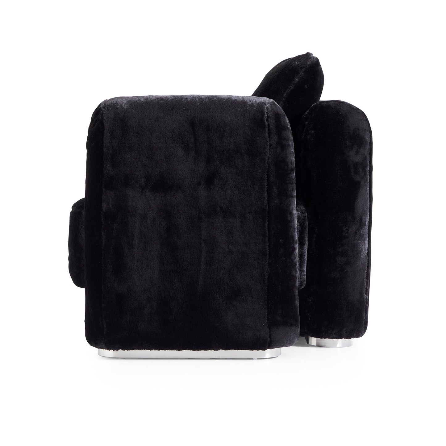Obsidian Plush Accent Chair-Black