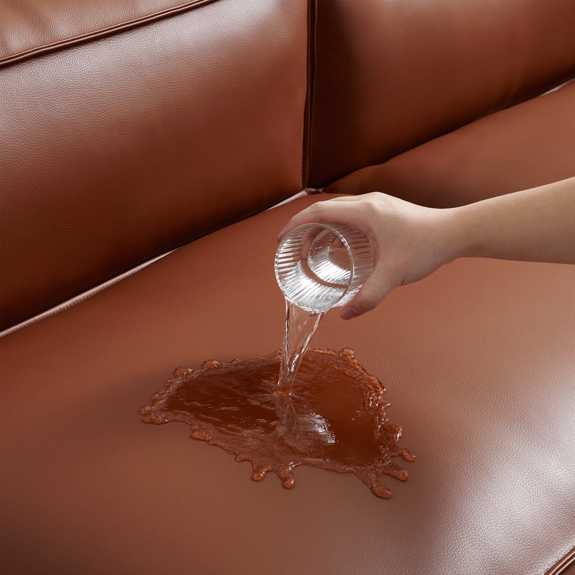 Cube Modular Brown Genuine Leather Armchair