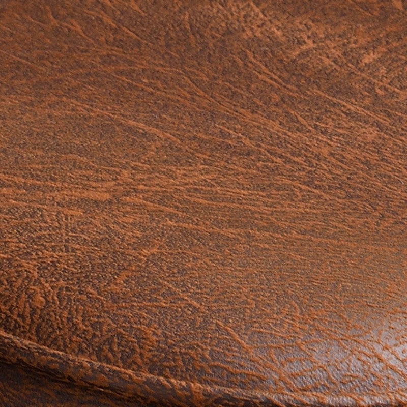 Traditional Vintage Rectangular PU Leather Suede Fabric Solid Wood Accent Chair Backrest Armrest For Living Room