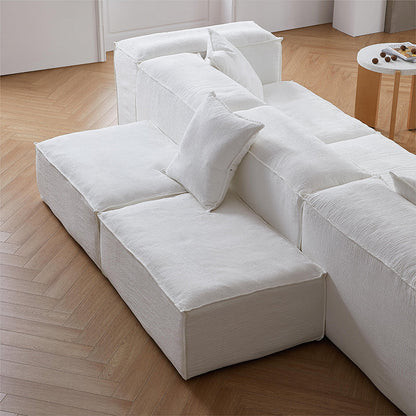Freedom Modular Khaki Double Sided Sectional Sofa-White
