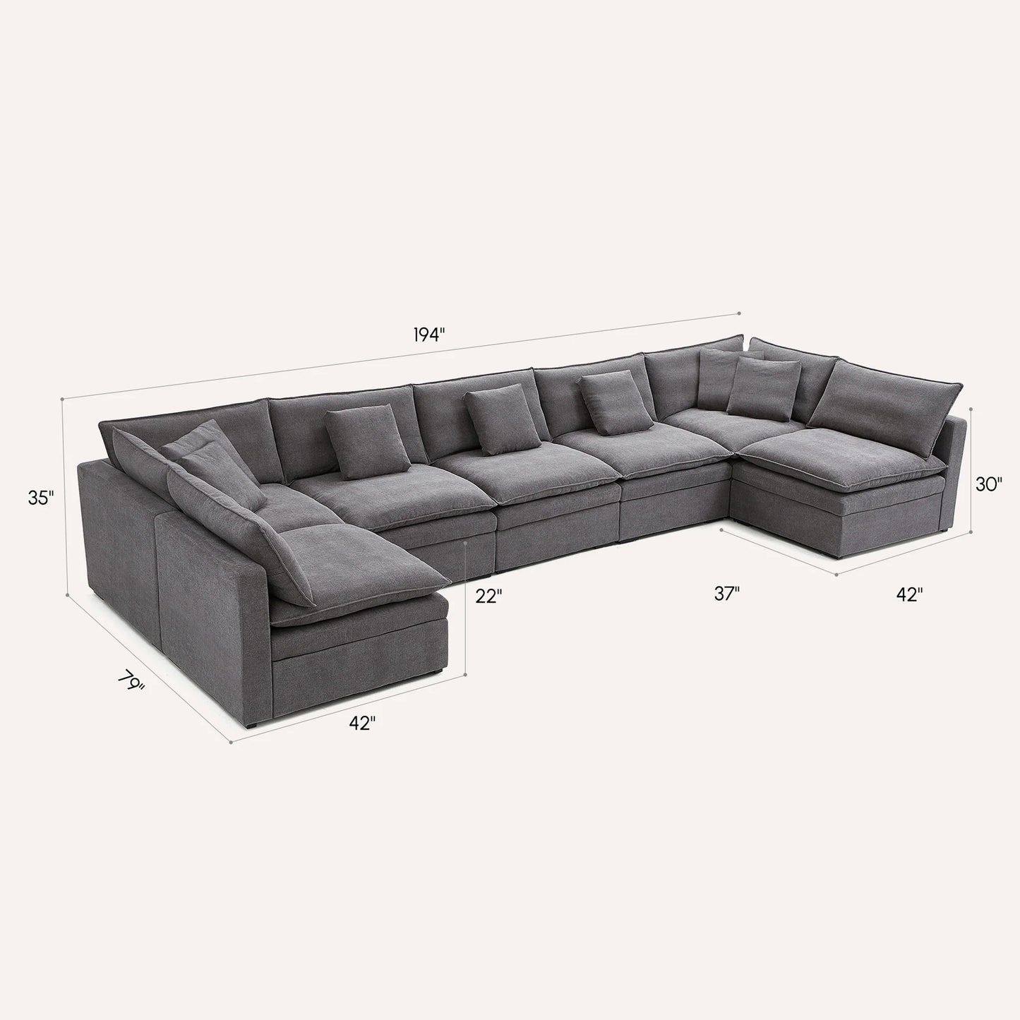 Burger Modular U-Sectional
