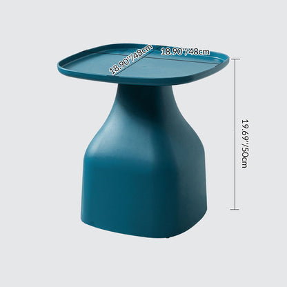 Modern Minimalist Square PP Coffee Table 1-Tier For Living Room