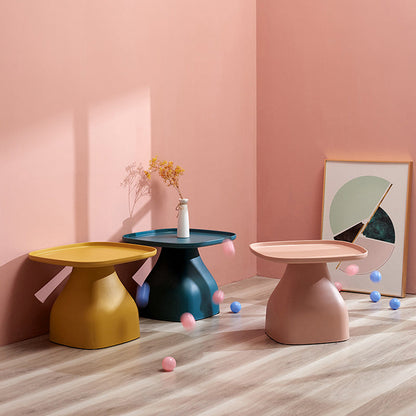 Modern Minimalist Square PP Coffee Table 1-Tier For Living Room